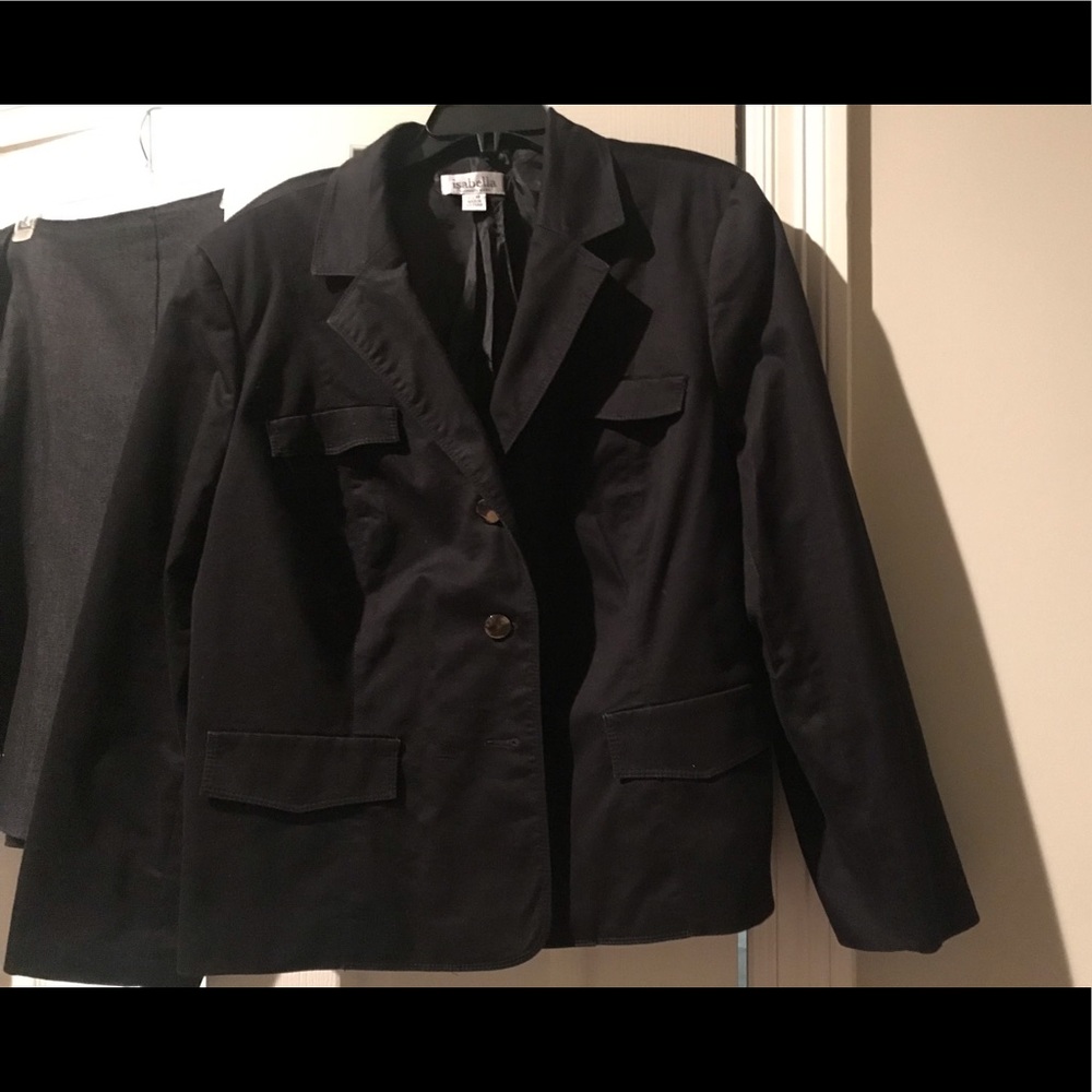 Black denim blazer